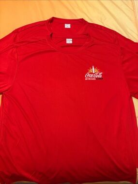 Set of 2 Coca Cola Red Crewneck Logo Tee - Men's